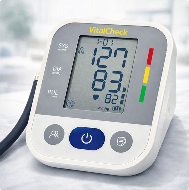 Vitalcheck Blood Pressure Monitor with Large Colour Screen